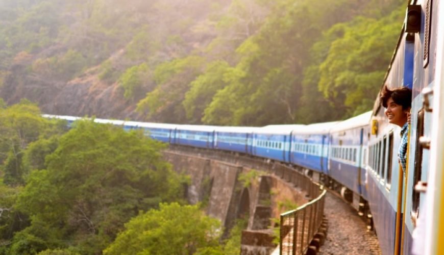 a running train