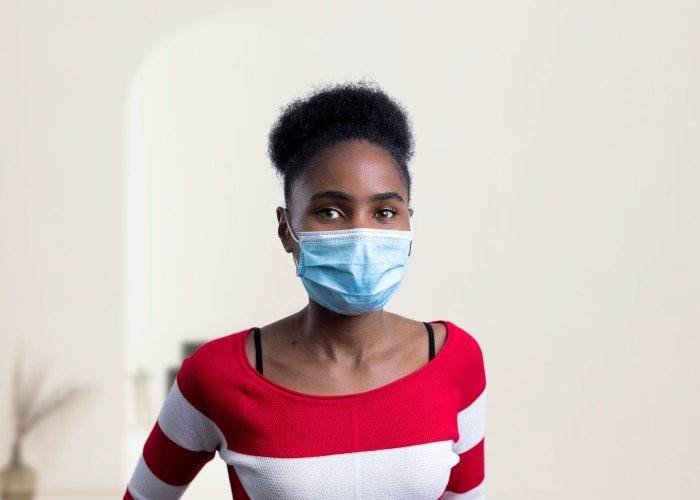 a girl with mask