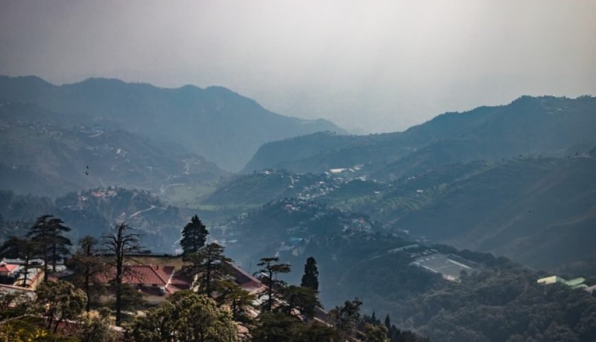 a view of mountain range