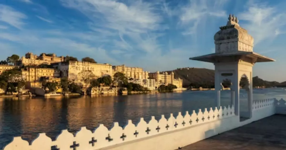 Udaipur with scenic lake view and historic palace